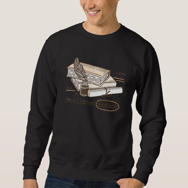 Sweatshirt PUBLISHED AUTHOR Ink Feather Books Write Writer Wr (Devant)