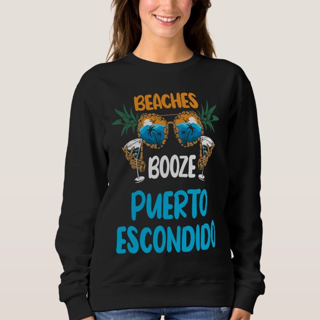 Sweatshirt Puerto Escondido Beaches Mexico Vacation Party Mat (Devant)