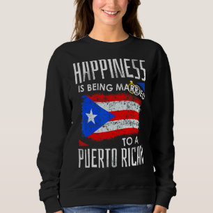 Sweatshirt Puerto Rican Mari Femme Bonheur Marié Porto Rico