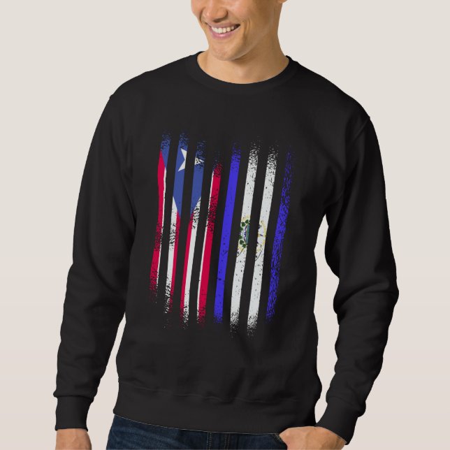 Sweatshirt Puerto Rico Flag El Salvador Grown Country Flags S (Devant)