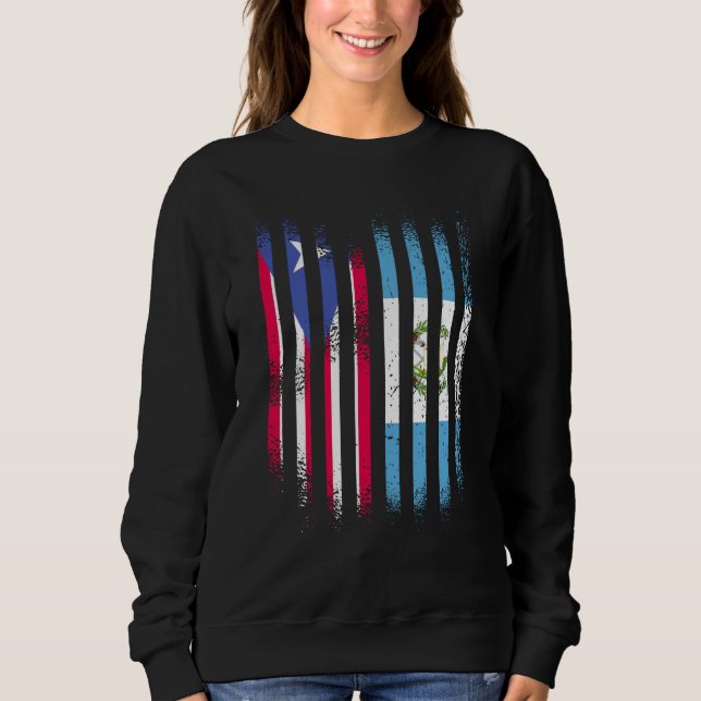 Sweatshirt Puerto Rico Flag Guatemala Grown Country Flags Str (Devant)