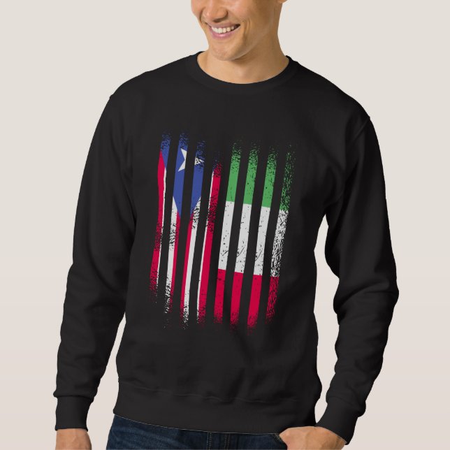 Sweatshirt Puerto Rico Flag Italy Grown Country Flags Stripes (Devant)