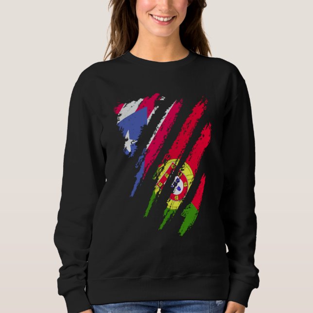 Sweatshirt Puerto Rico Flag Portugal Grown Patriot Country St (Devant)