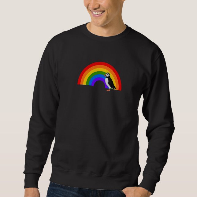 Sweatshirt Puffin Rainbow Bird Bird Birdwatcher Animal Biolog (Devant)