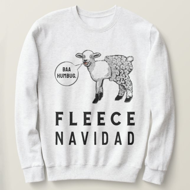 Sweatshirt Pugilant pull de Noël (Design devant)