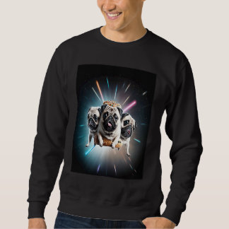 Sweatshirt Pugs In Space With Donuts Cute Pug Boys Girls Men 