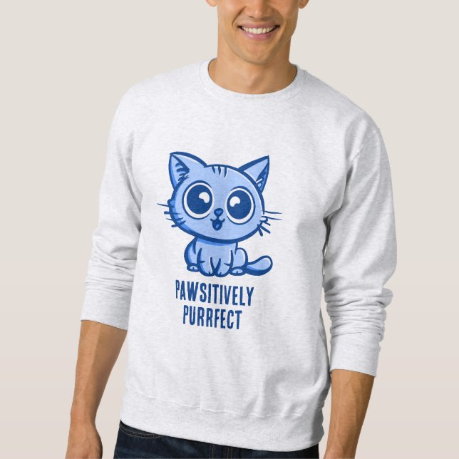 Sweatshirt Puissant, Beau Manga Kitten (Devant)