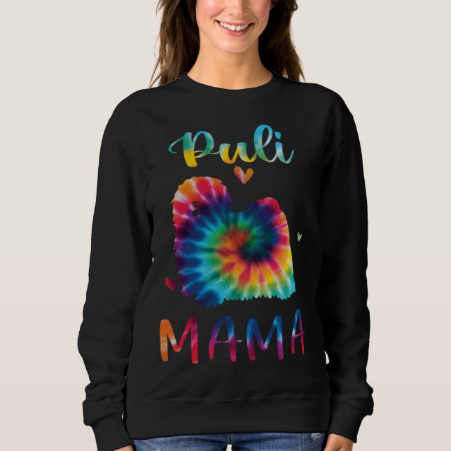 Sweatshirt Puli Mama Tie Dye Dog Mom Mothers Day (Devant)