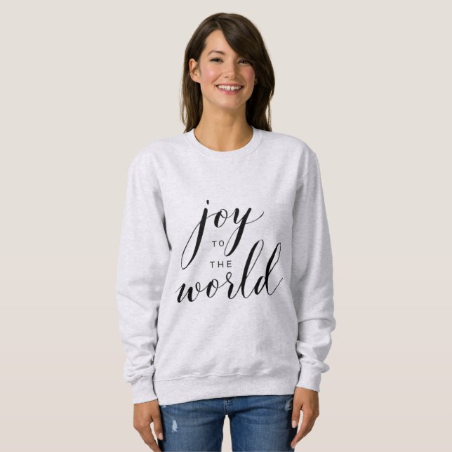 Sweatshirt Pull à capuche avec écriture minimale de Noël « Jo (Devant entier)