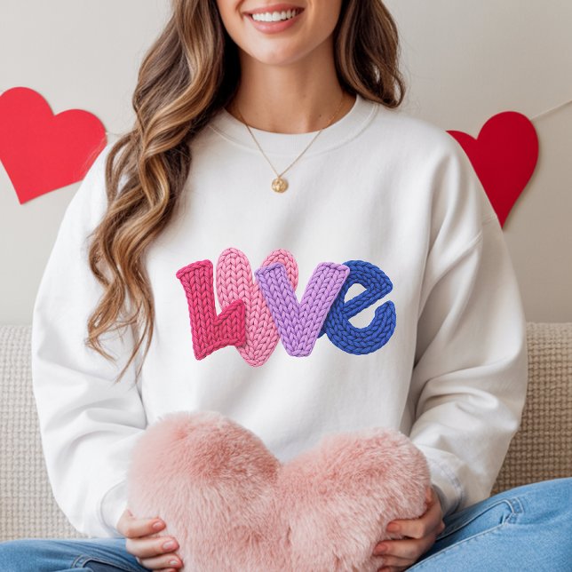 Sweatshirt Pull à motif d'amour au crochet faux (Créateur téléchargé)