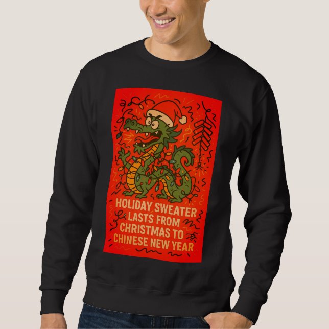Sweatshirt Pull de Noël jusqu'à la nouvelle année chinoise (Devant)