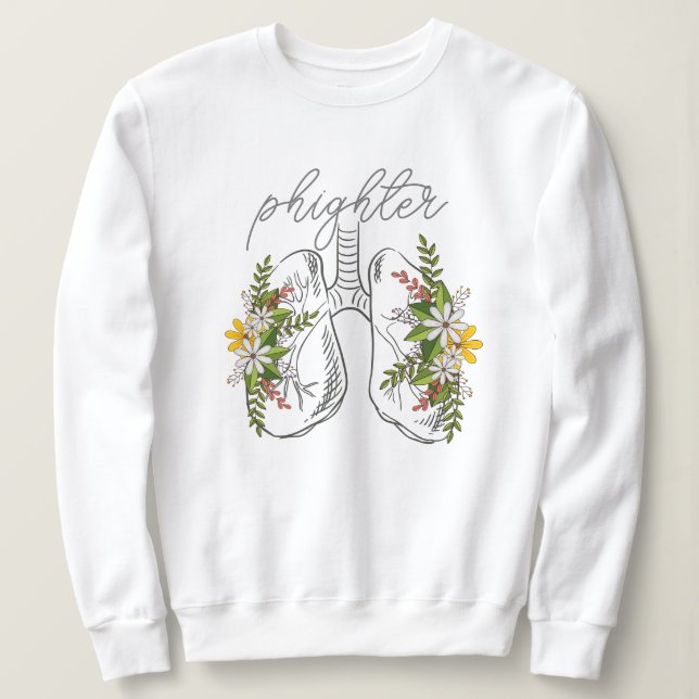 Sweatshirt pulmonaire floral (Design devant)