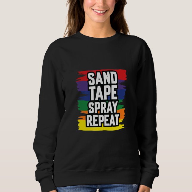 Sweatshirt Pulvérisateur de bande de sable Répéter Auto Body  (Devant)