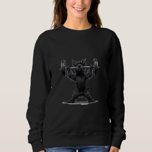 Sweatshirt Pumping Poids Lifting drôle Scottish Terrier