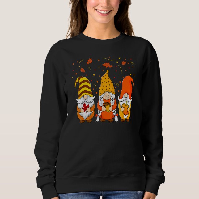 Sweatshirt Pumpkin Gnomes Fall Autumn Cute Halloween Thanksgi (Devant)