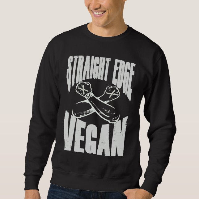 Sweatshirt Punk Végan Anti-Drogue Straight Edge (Devant)