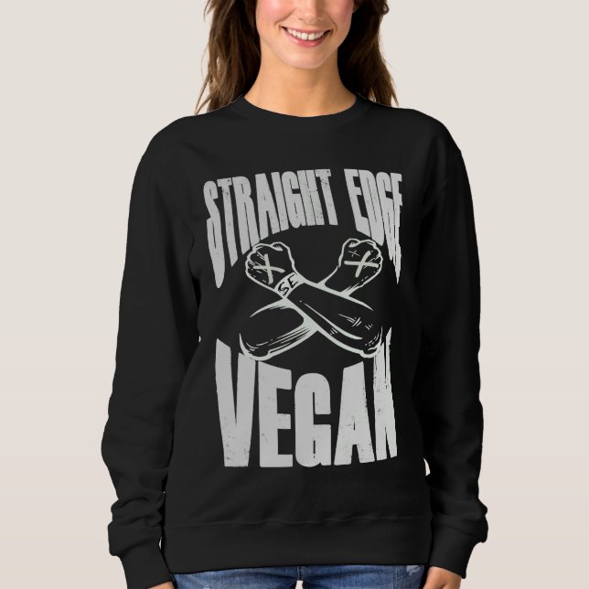 Sweatshirt Punk végane anti-drogue Straight Edge (Devant)