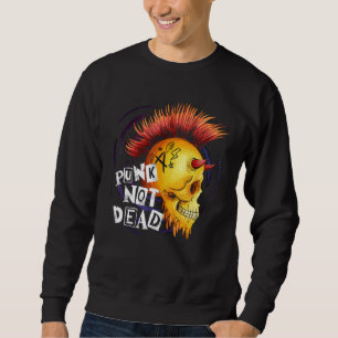 Sweatshirt Punks Not Dead pour fans de Punk Rock Crâne Avec M