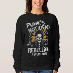 Sweatshirt Punks pas Morts Mohawk crâne Anarchiste Punk Rock
