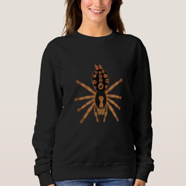 Sweatshirt Punpkin Patch Tarantula Bird Spider Halloween Hapa (Devant)