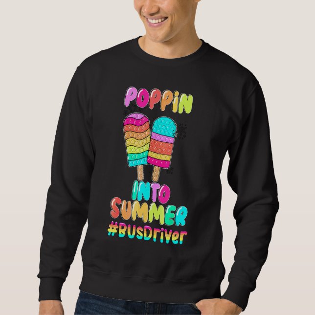 Sweatshirt Puppin'In Summer Bus Driver Pour Enfants Enseignan (Devant)