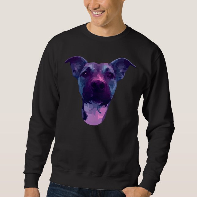 Sweatshirt Puppy Pitbull Rose (Devant)