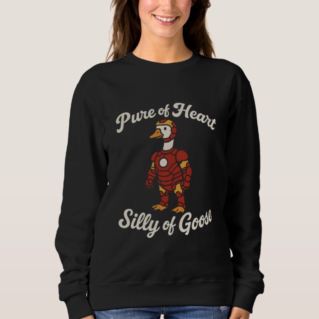 Sweatshirt Pur de cœur, fou de l'oie  (Devant)
