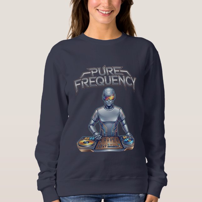 Sweatshirt Pure Frequency – Art de la Musique Électronique (Devant)