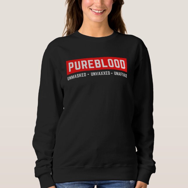 Sweatshirt Pureblood non masqué sans peur (Devant)