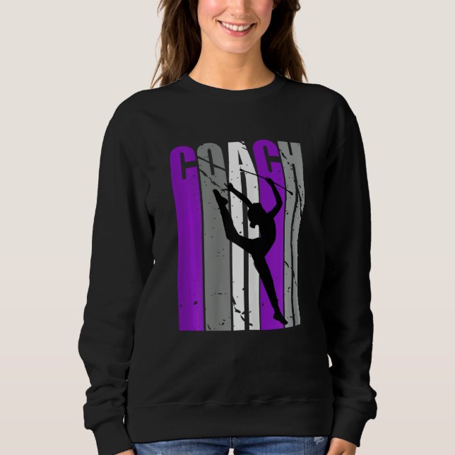 Sweatshirt Purple Artistic Rhythmic Gymnastics Coach Teacher (Devant)