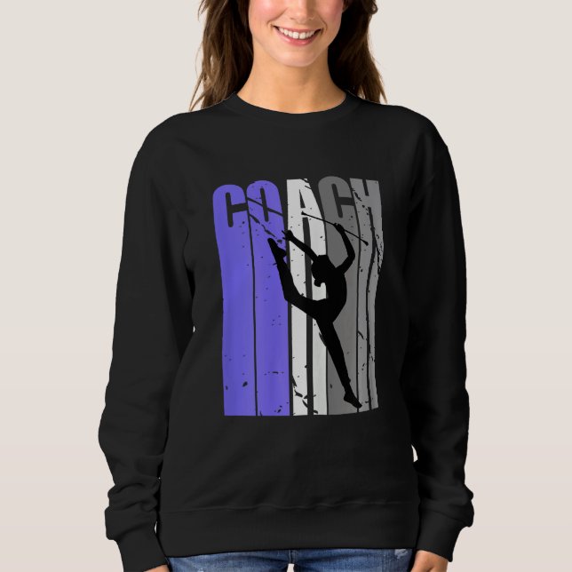 Sweatshirt Purple Rhythmic Gymnastics Coach Instructor Teach  (Devant)