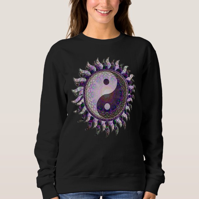 Sweatshirt Purple Sun Mandala par Amelia Carrie (Devant)