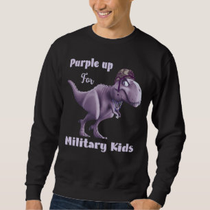 Sweatshirt Purple Up For Military Kids Military Child Mois