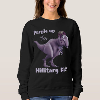 Sweatshirt Purple Up For Military Kids Military Child Mois
