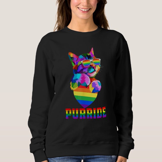 Sweatshirt Purride Cat Gay Pride LGBT Month 2023 LGBT Love Ca (Devant)