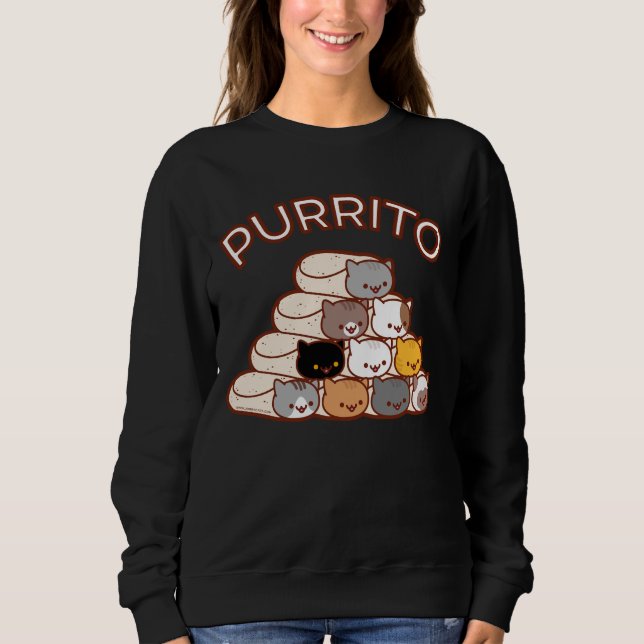 Sweatshirt PURRITO PYRAMID Chat Burrito (Devant)