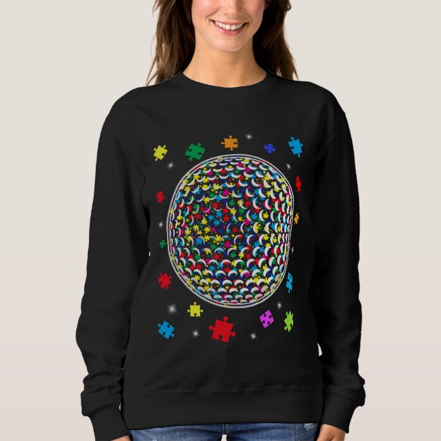 Sweatshirt Puzzle Golf Support Sensibilisation sur l'autisme  (Devant)