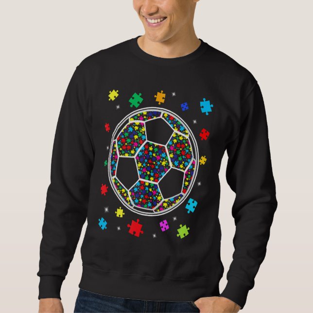 Sweatshirt Puzzle Soccer Support Sensibilisation sur l'autism (Devant)