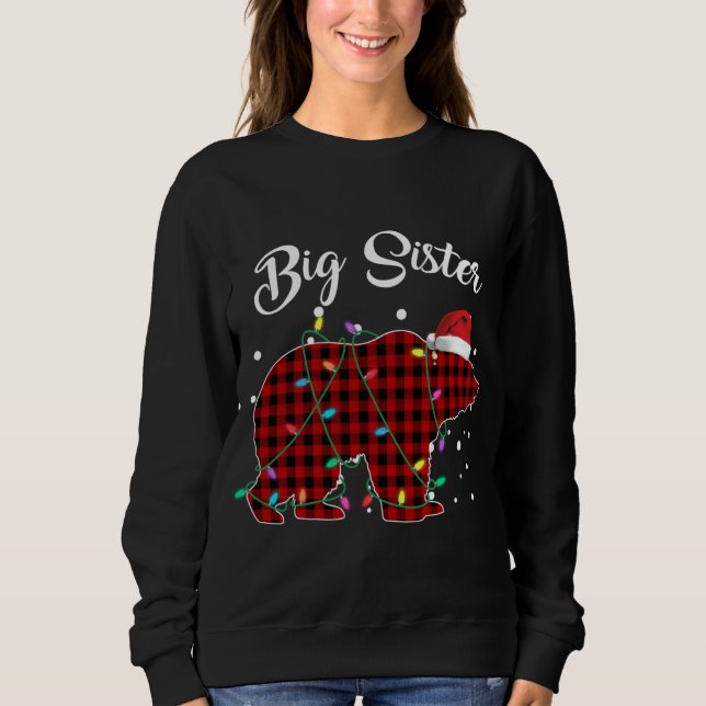 Sweatshirt Pyjama de buffle à patte rouge à gros ours (Devant)