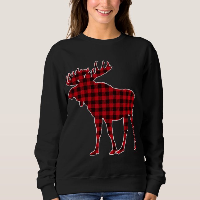 Sweatshirt Pyjama de jumelage du bison rouge d'orignal (Devant)
