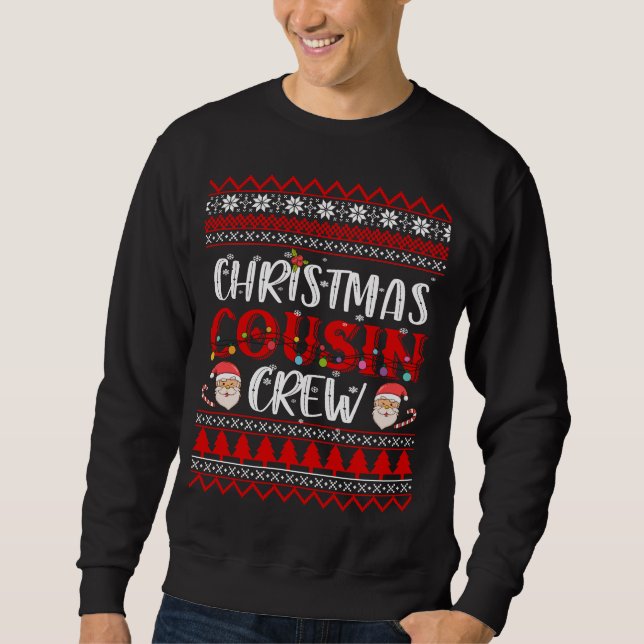 Sweatshirt Pyjamas d'équipage Cousin Noël Vilains Noël Corres (Devant)