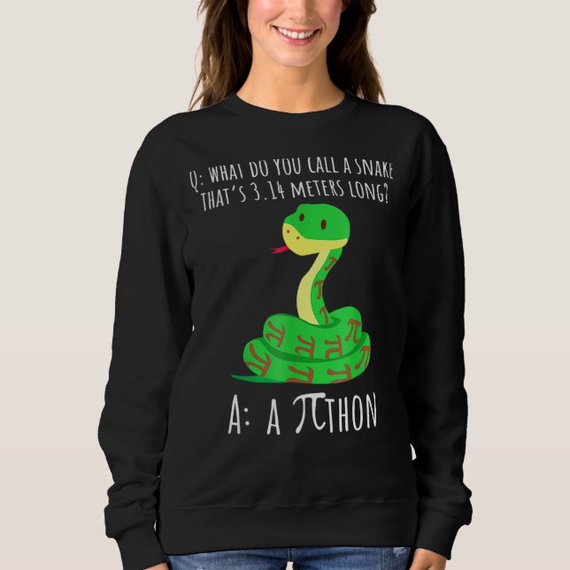 Sweatshirt Python Pithon Pi Symbole Funny Math Enseignant Pi  (Devant)