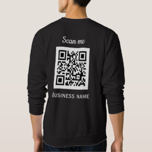 Sweatshirt QR Code Business Logo Professionnel Noir Moderne
