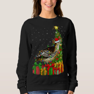 Sweatshirt Quail Bird Xmas Holiday Père Noël Quail Christmas 