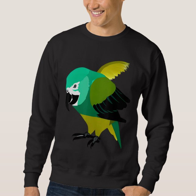 Sweatshirt Quaker Parrots birds animals pet  Party quotes Fam (Devant)