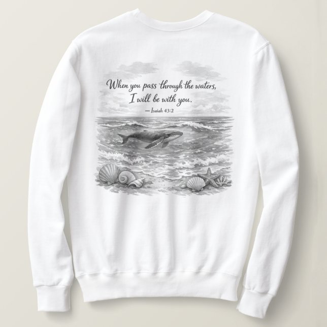 Sweatshirt Quand vous traversez les eaux (Design dos)