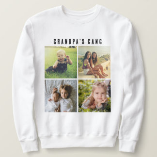 Sweatshirt Quatre Grille de Collage de Photo, personnalisatio