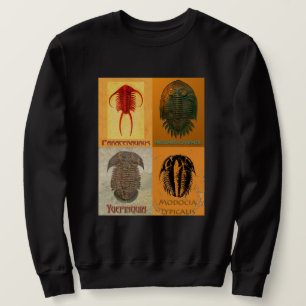 Sweatshirt Quatre Montage de Trilobites Fossiles