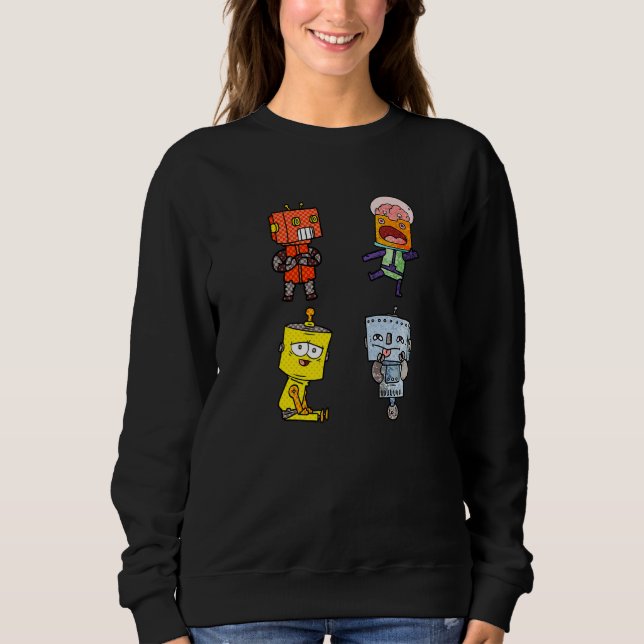 Sweatshirt Quatre robots (Devant)