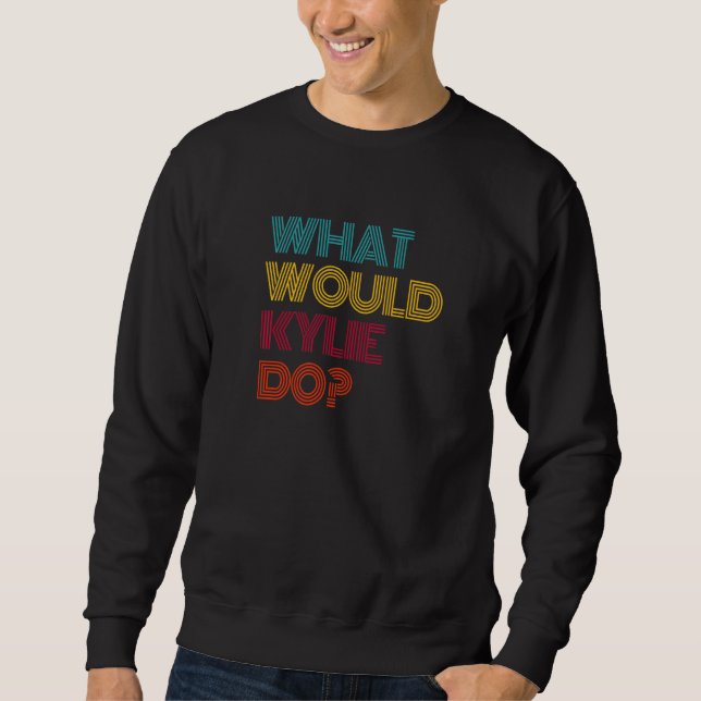 Sweatshirt Que ferait Kylie ? J'aime Kylie Premium (Devant)